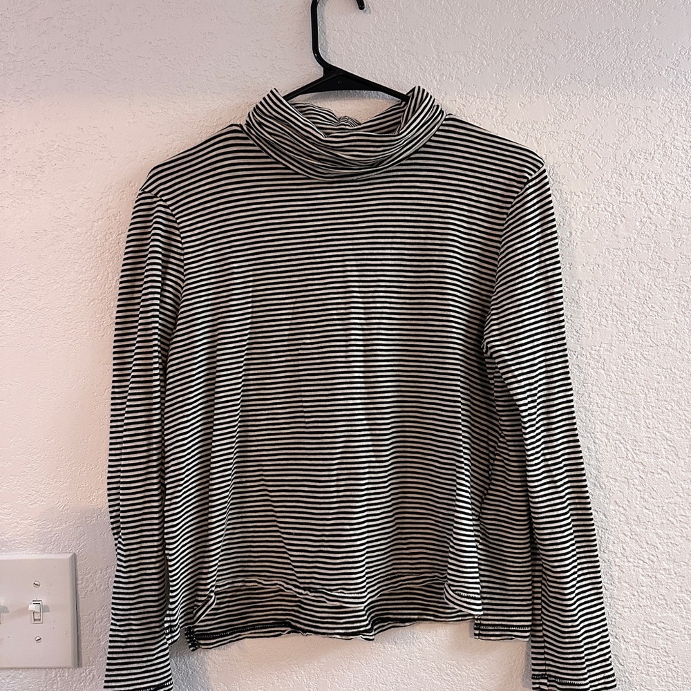 Striped Turtleneck Long Sleeve Madewell M Top